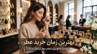 بهترین زمان خرید عطر؛ راهنمای انتخاب عطری که از خریدش پشیمان نمی‌شوید