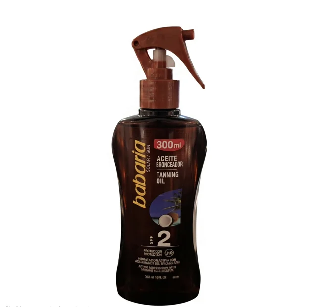روغن برنزهکننده باباریا سولار سان SPF 2 با تسریعکننده برنزه شدن