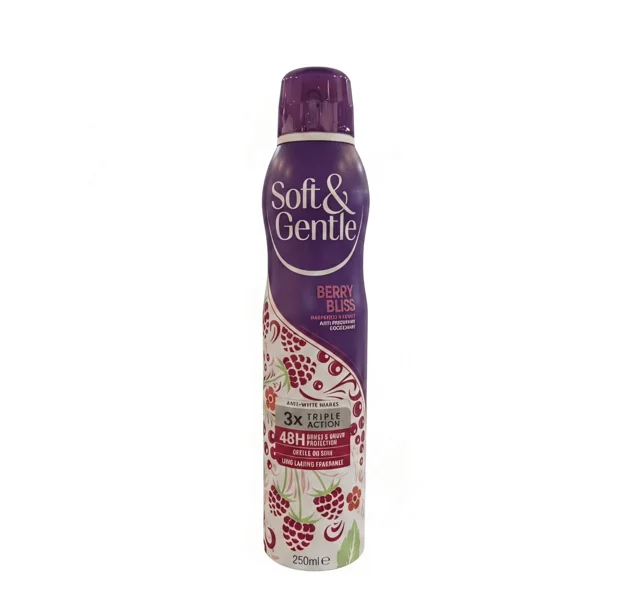 ​اسپری ضد تعریق سافت اند جنتل رایحه توت وحشی (Berry Bliss)