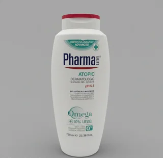 ژل شستشوی بدن فارمالاین مدل آتوپیک حاوی ۱۰٪ اوره (Pharma Line) حجم ۷۵۰ میل
